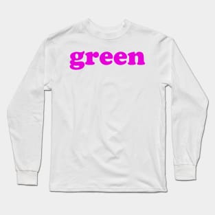 Green (Purple) Long Sleeve T-Shirt